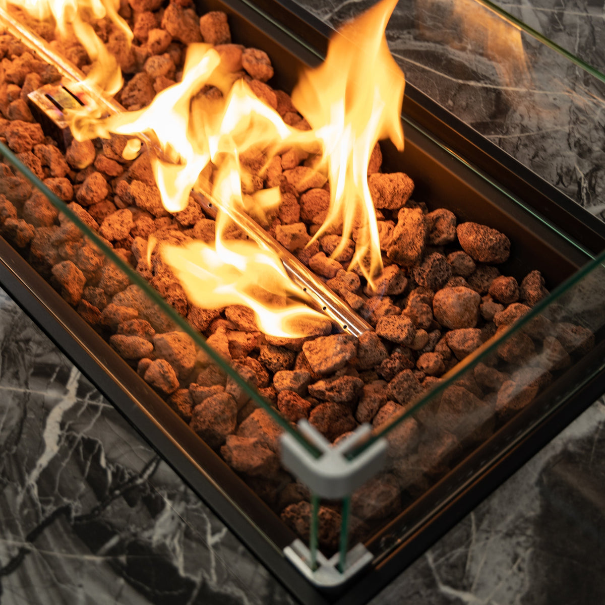 DekoLiving COB10002 Wicker Gas Outdoor Firepit
