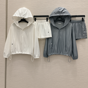 CD 25 Sun Protection Suit Gray and White Polyester