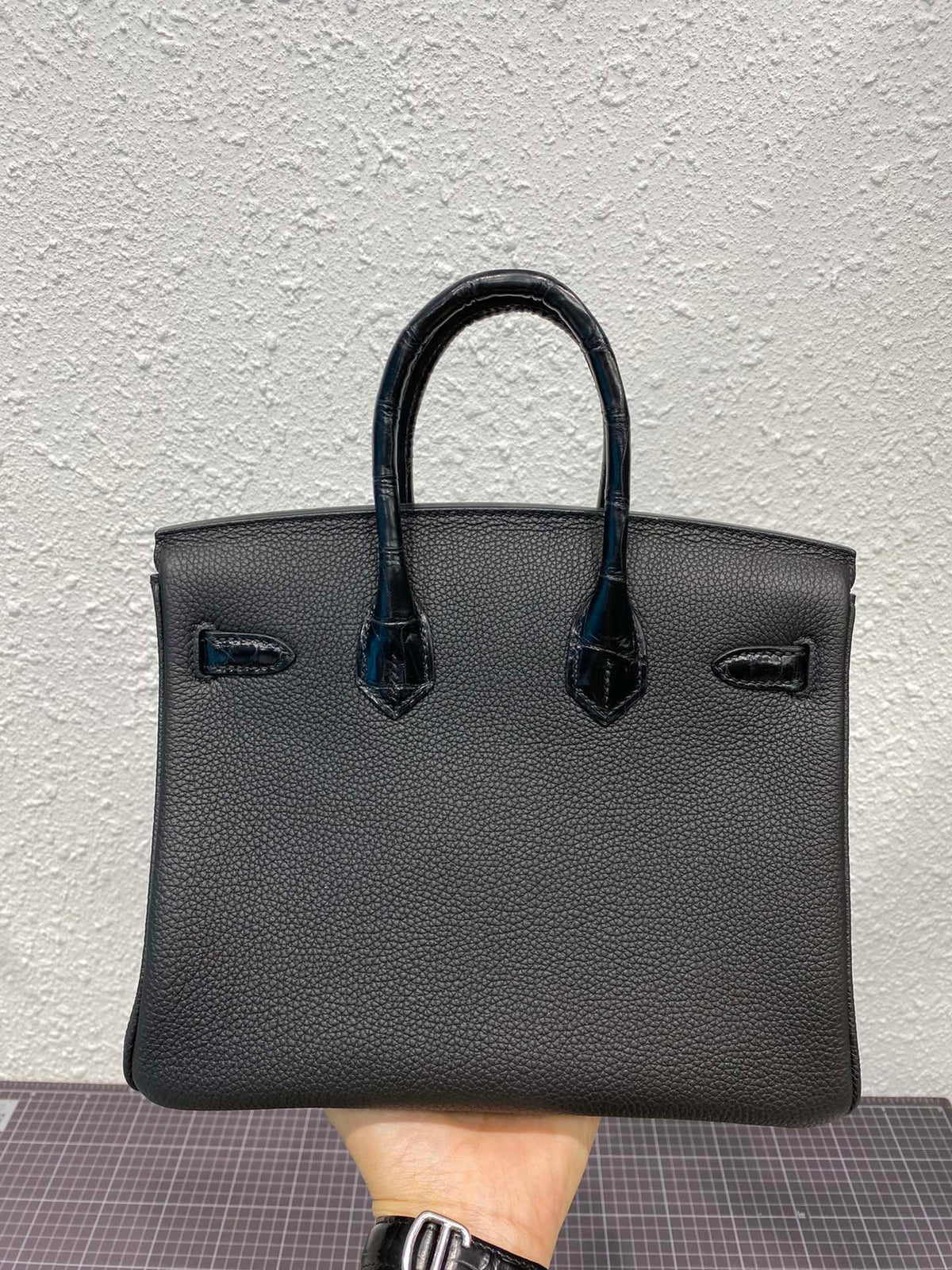 HM BIRKIN 30CM BLACK CROCODILE AND TOGO LEATHER GOLD HARDWARE