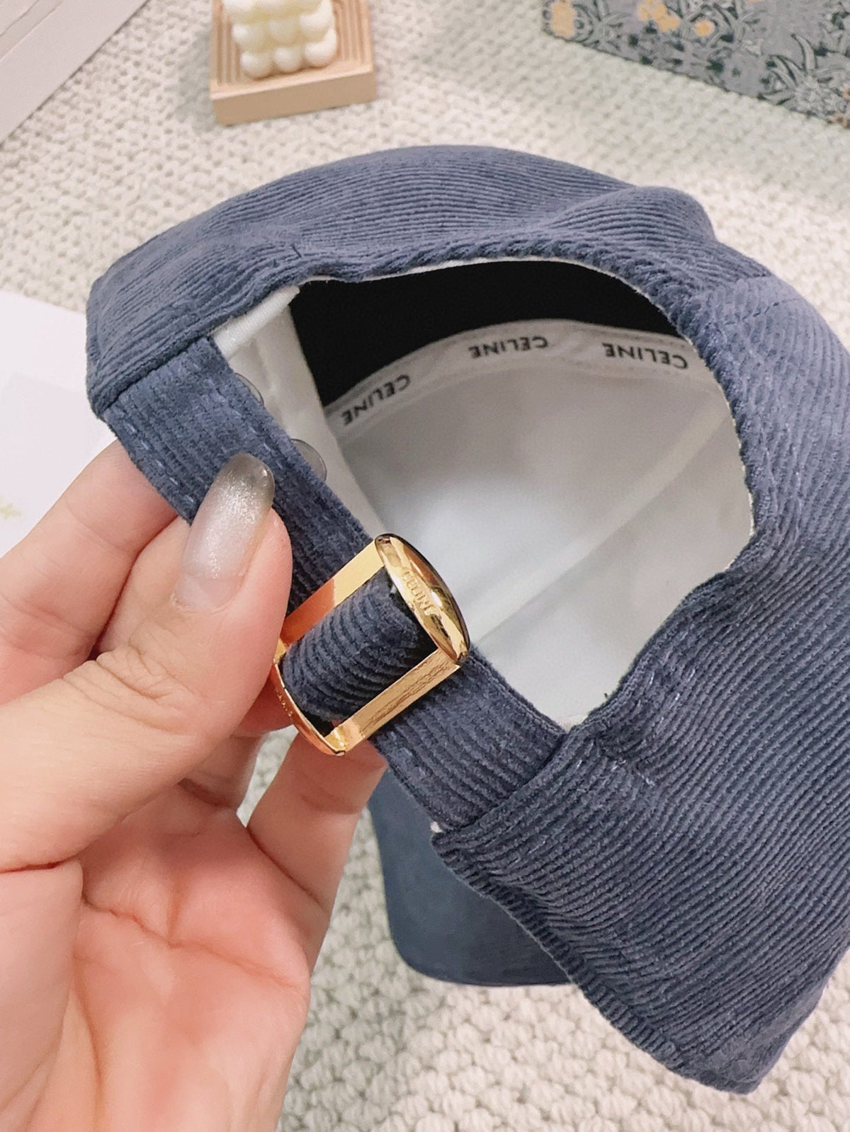 Celin Cap Blue Velvet