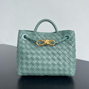Bottega Veneta Andiamo Mint Green Natural Leather Gold Hardware