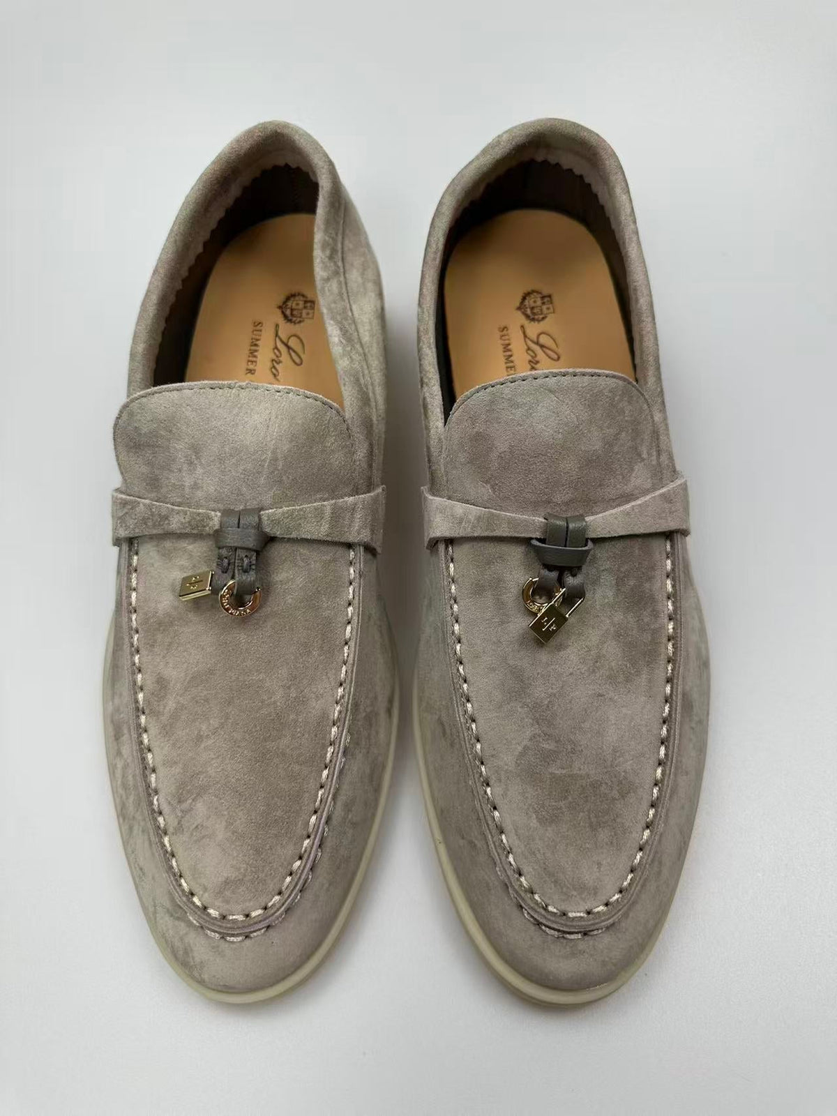 LP Summer Charms Walk Loafers Grey Beige Suede  994498