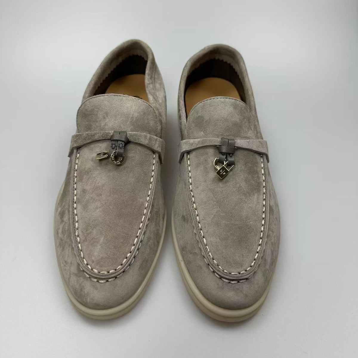 LP Summer Charms Walk Loafers Grey Beige Suede  994498