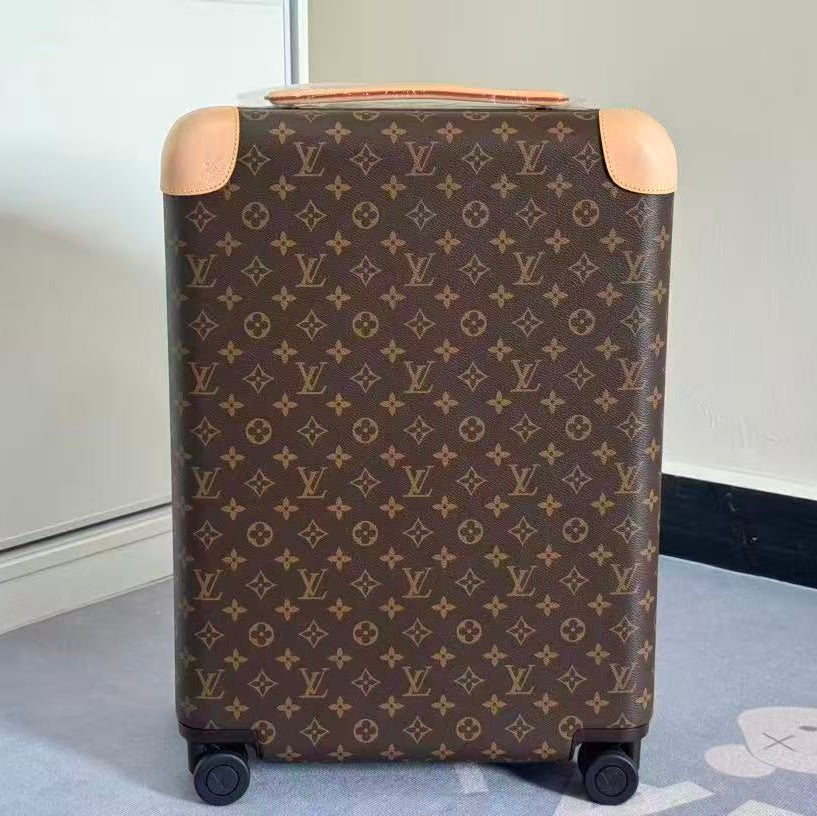 Louis Vuitton Horizon 55 Monogram Suitcase Brown Leather