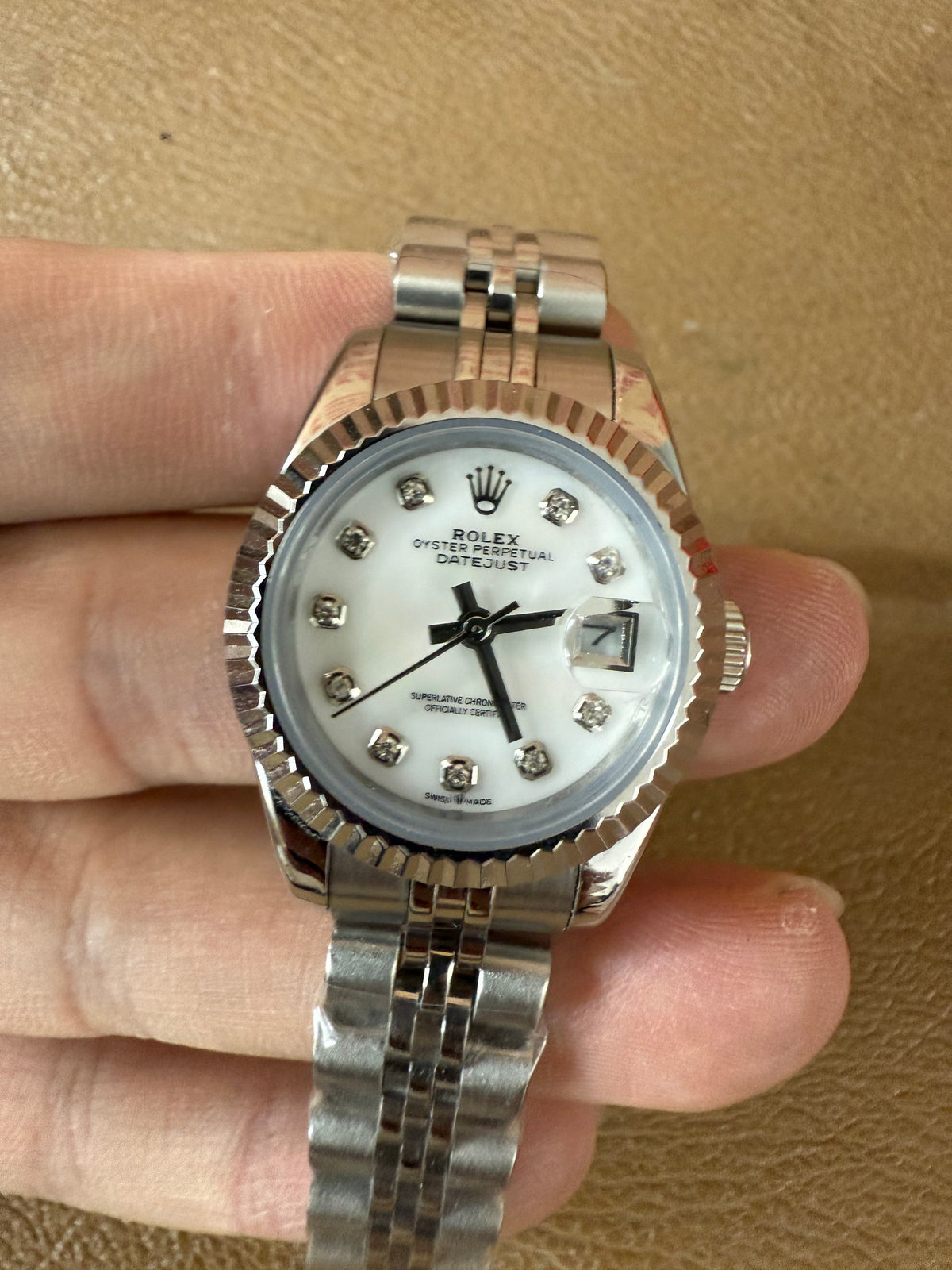 Rolex Pre-owned Lady-Datejust 28mm White Diamond Dial