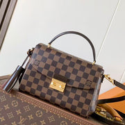 Louis Vuitton 2026 Croisette Bag 25cm Brown Canvas Cowhide