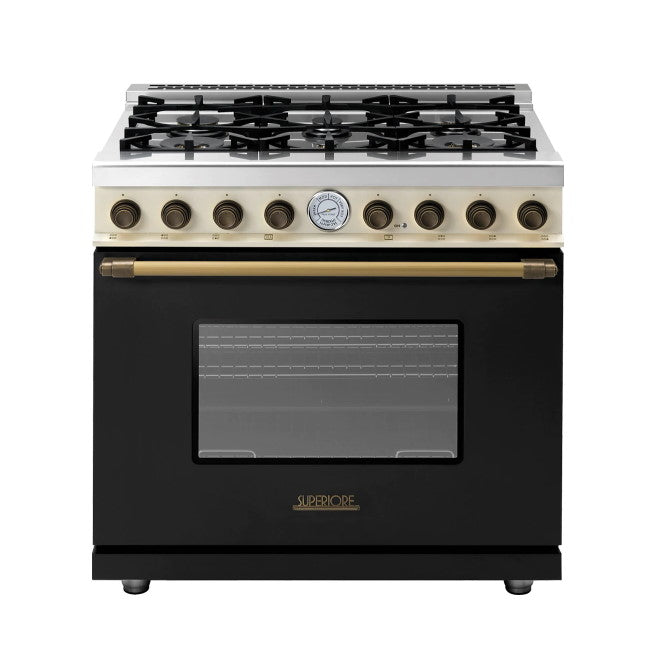 Superiore RD361GCNCB_ DECO 36’’ Classic Black and Bronze Dual Color Range