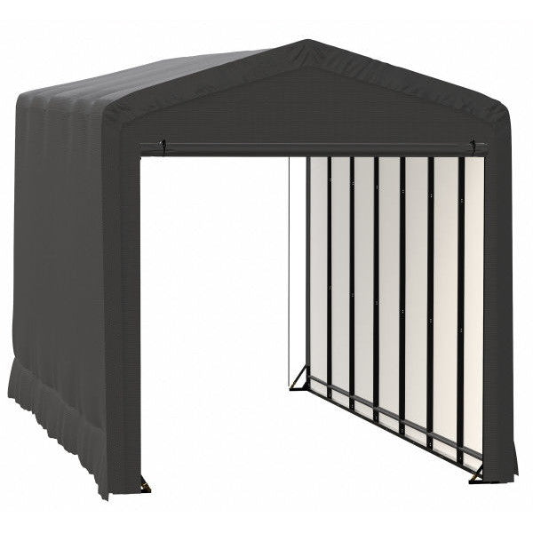 ShelterLogic ShelterTube Wind and Snow-Load Rated Garage, 14 ft. Wide Gray