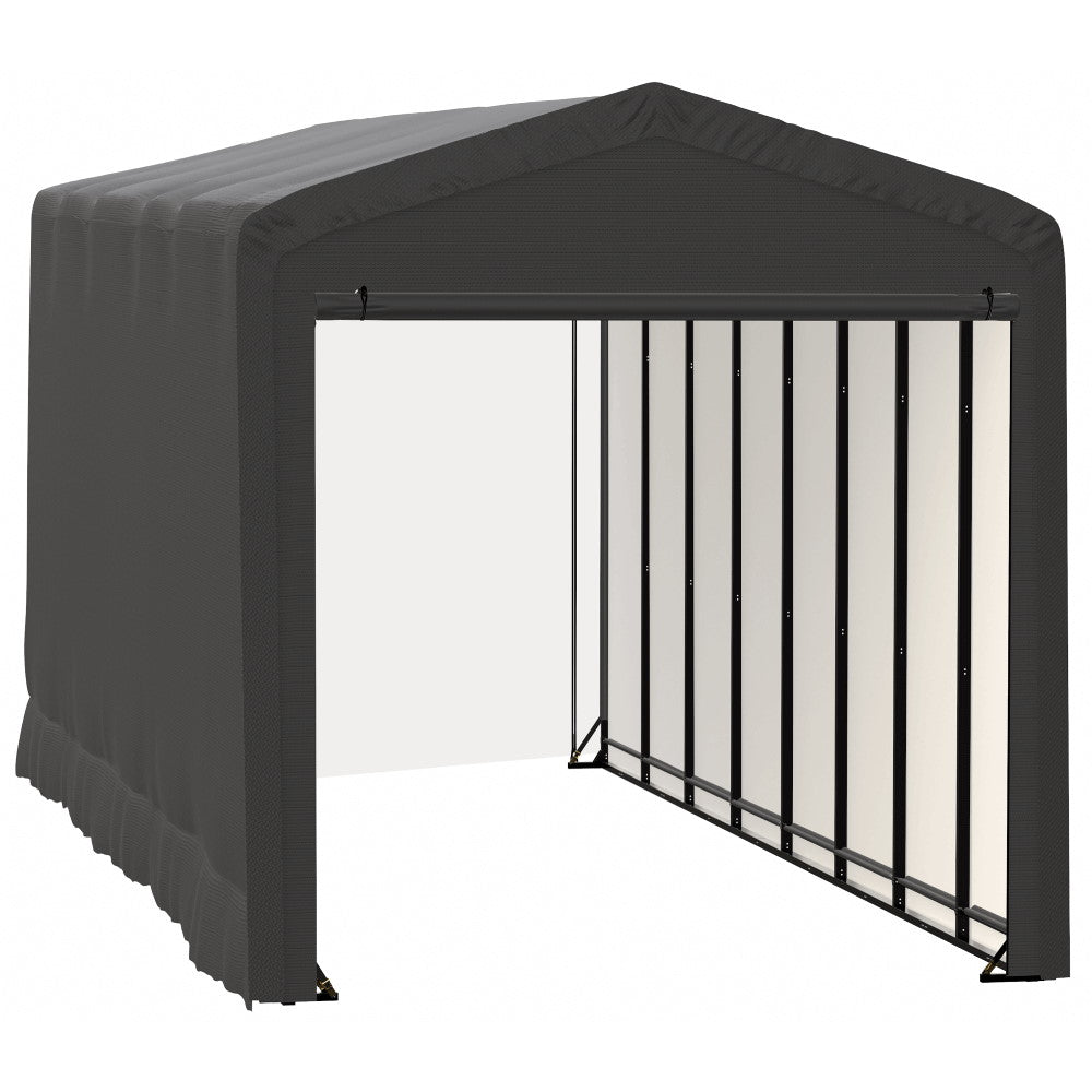 ShelterLogic ShelterTube Wind and Snow-Load Rated Garage, 14 ft. Wide Gray