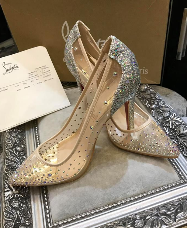 CL Follies Strass Pumps 100mm Glitter Multicolor