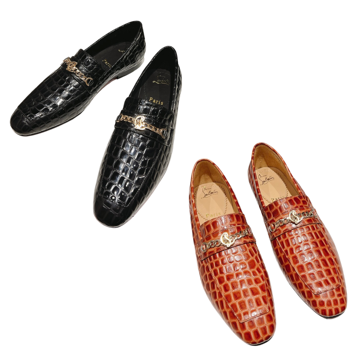 CL 25 MJ Moc Loafers Alligator Embossed Calf Leather 242290