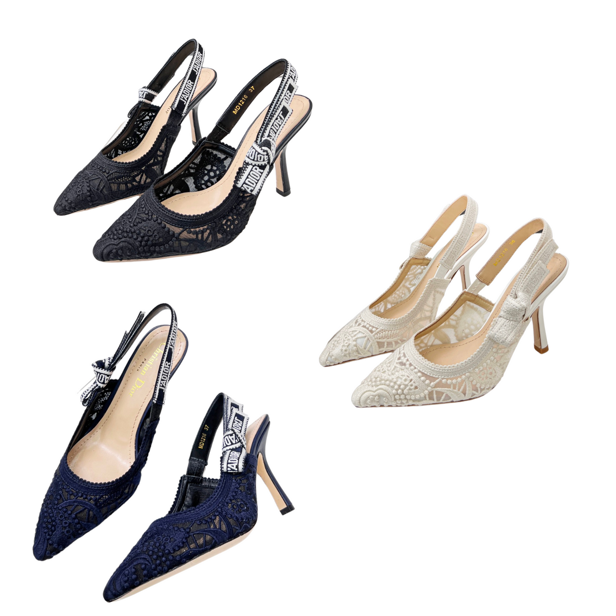 CD 25 J'Adior Slingback Pump Mesh Fabric 237974