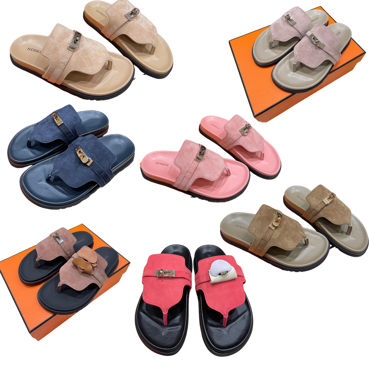 HM 25 Empire Sandal Calfskin and Suede 245689