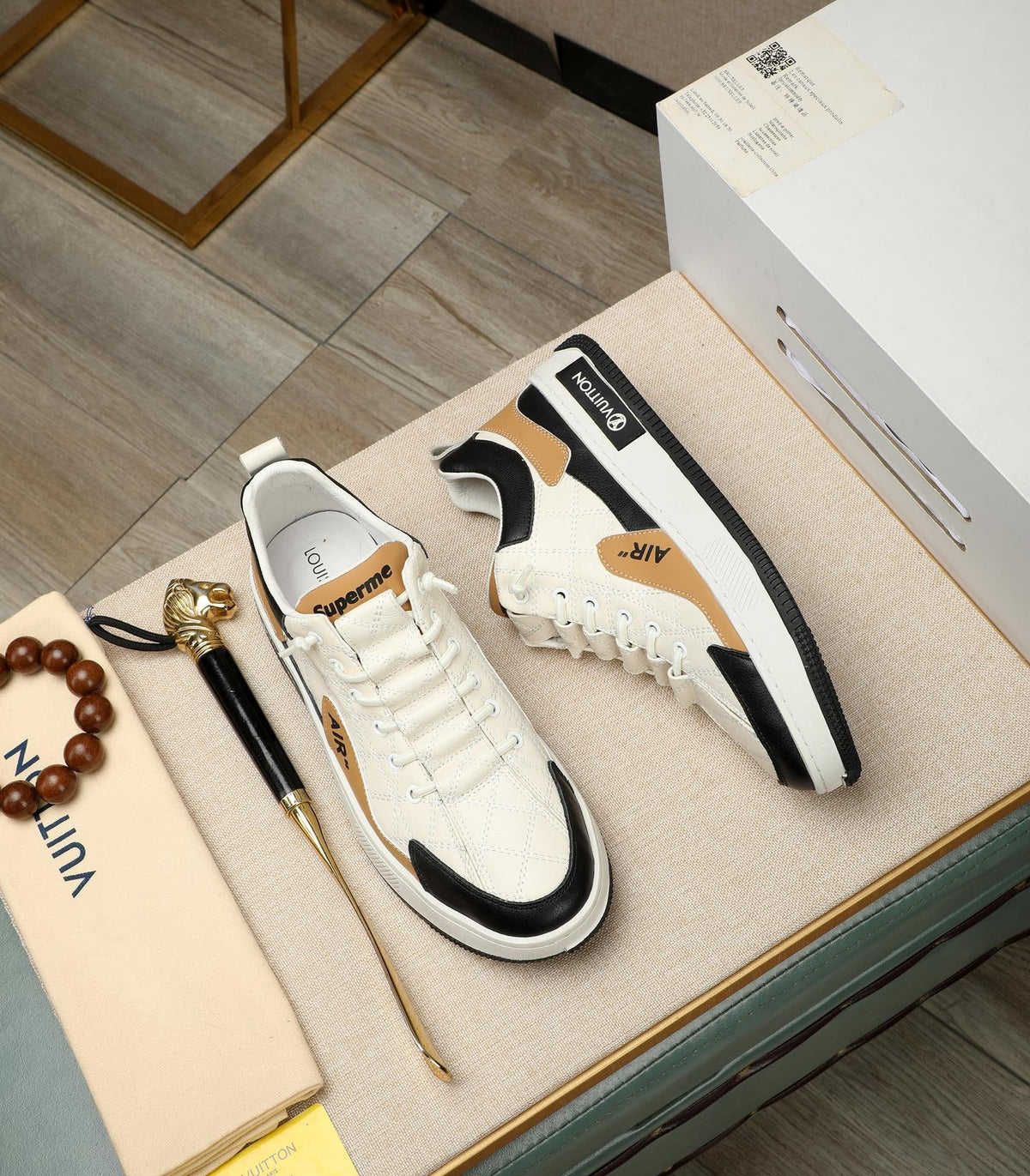 LV AIR SUPERME SNEAKER WHITE