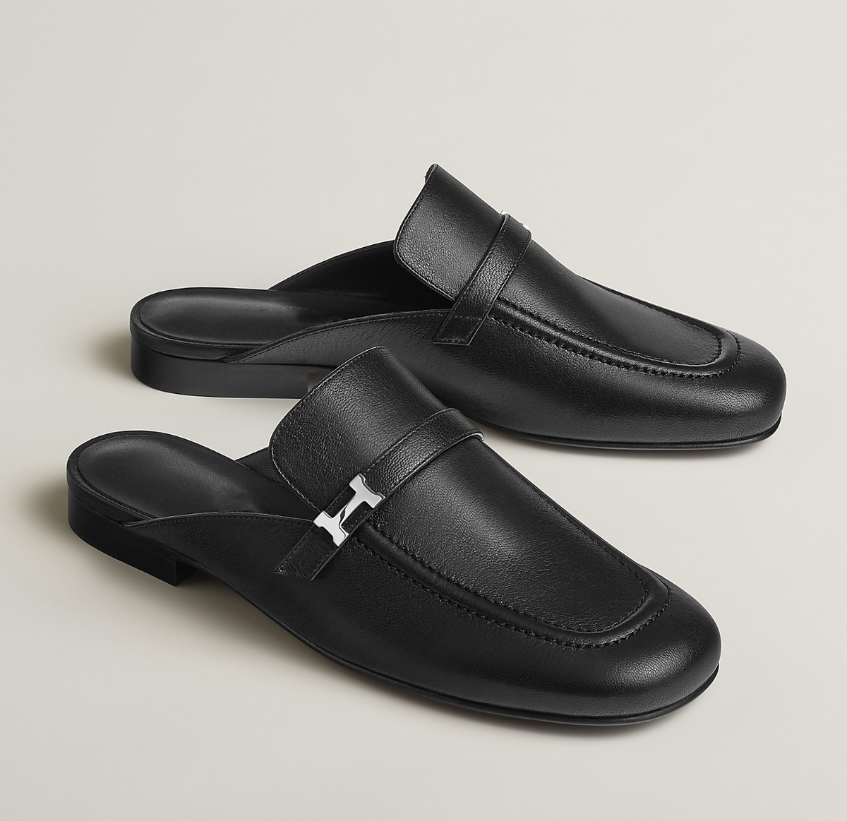 Lena Mule Black Leather