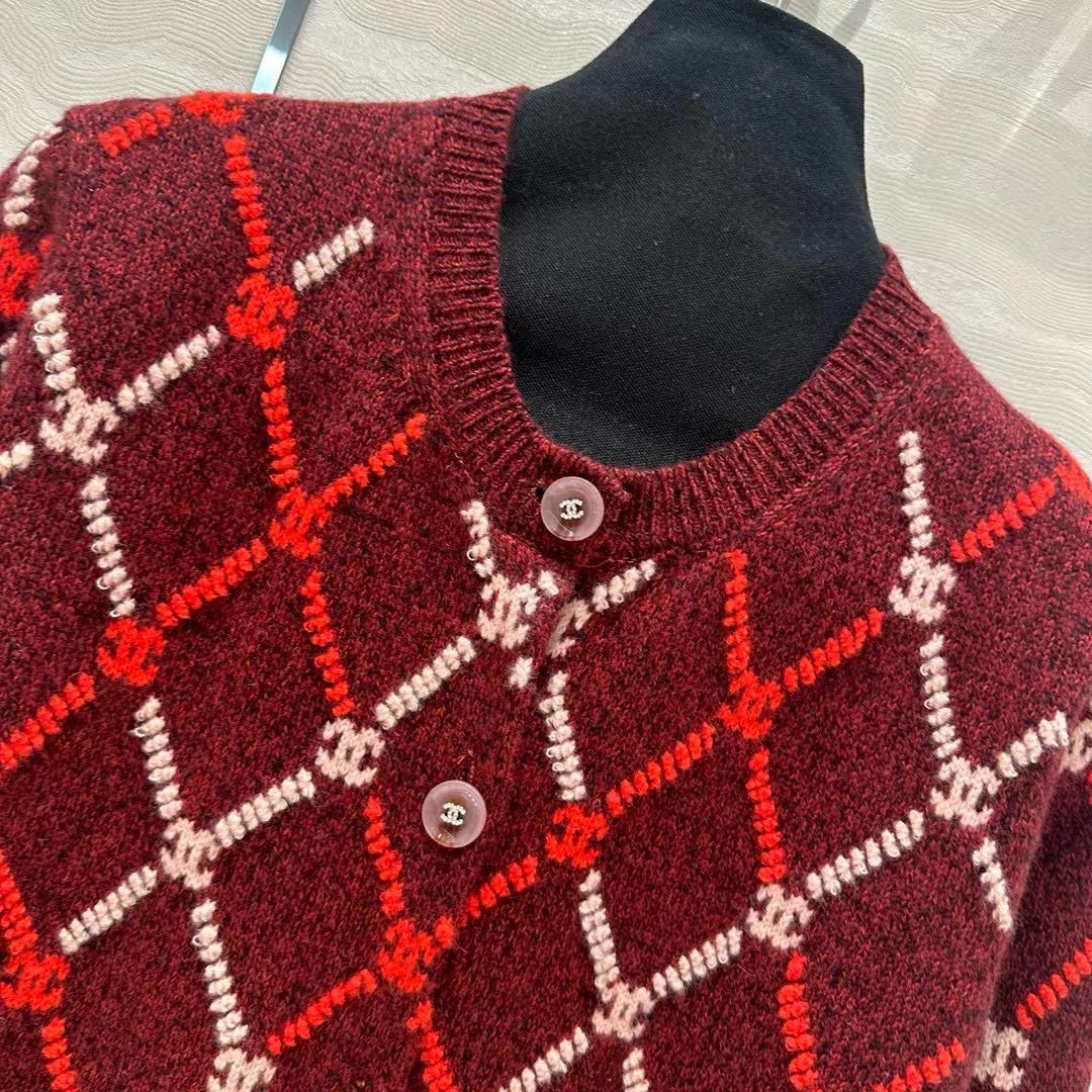 CC 25 Plaid Coat Red Wool