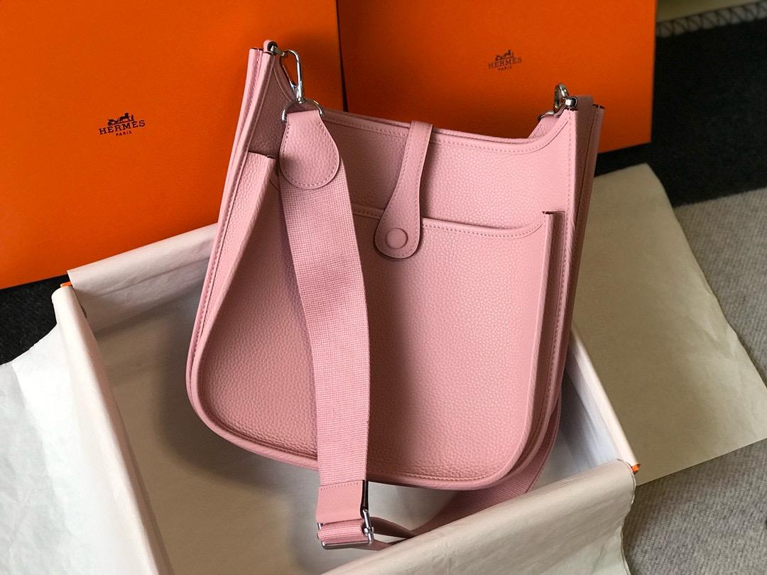HM Evelyne 28 Togo Bag Pink
