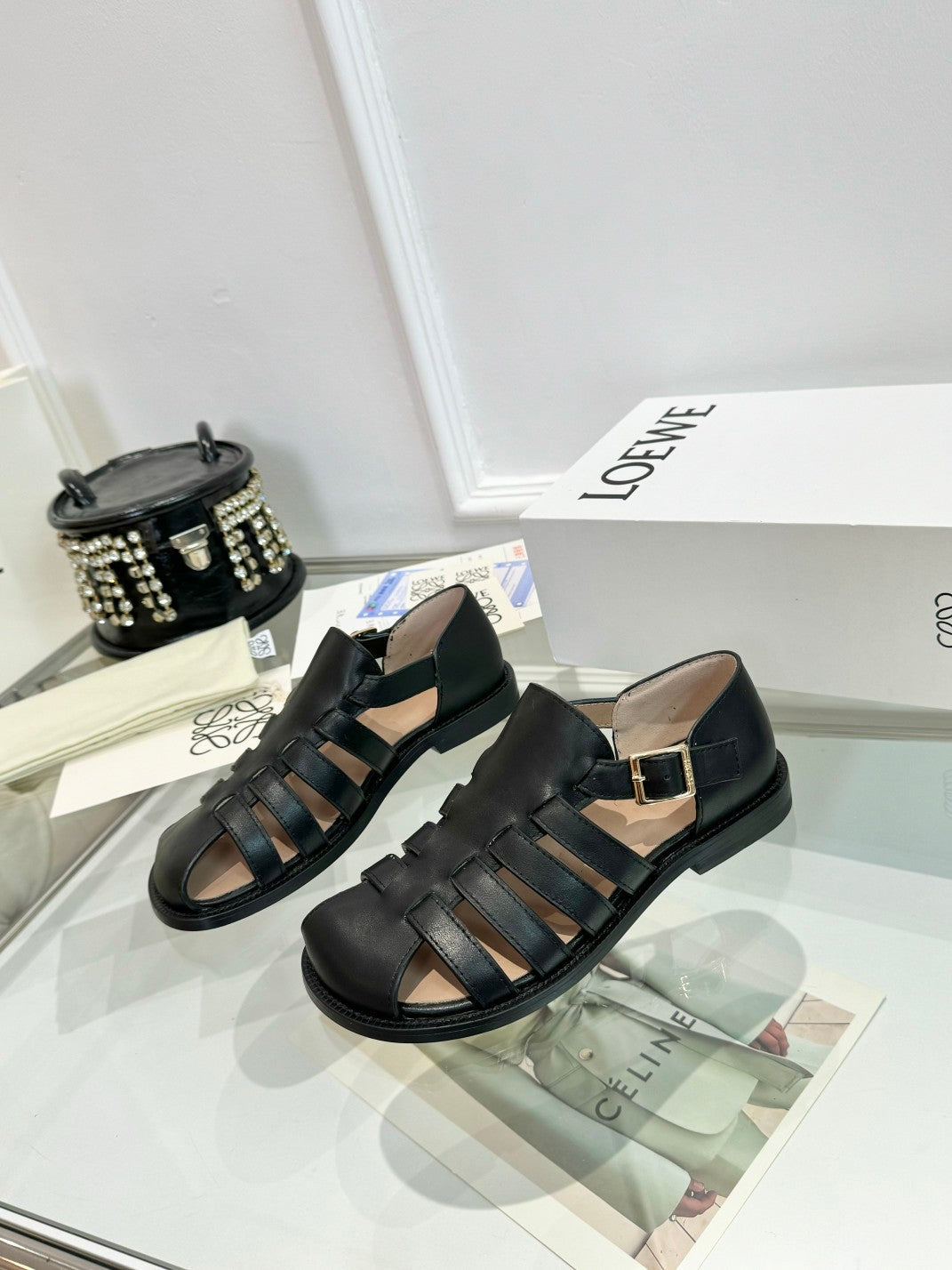 Loewe Campo Sandals Sheepskin