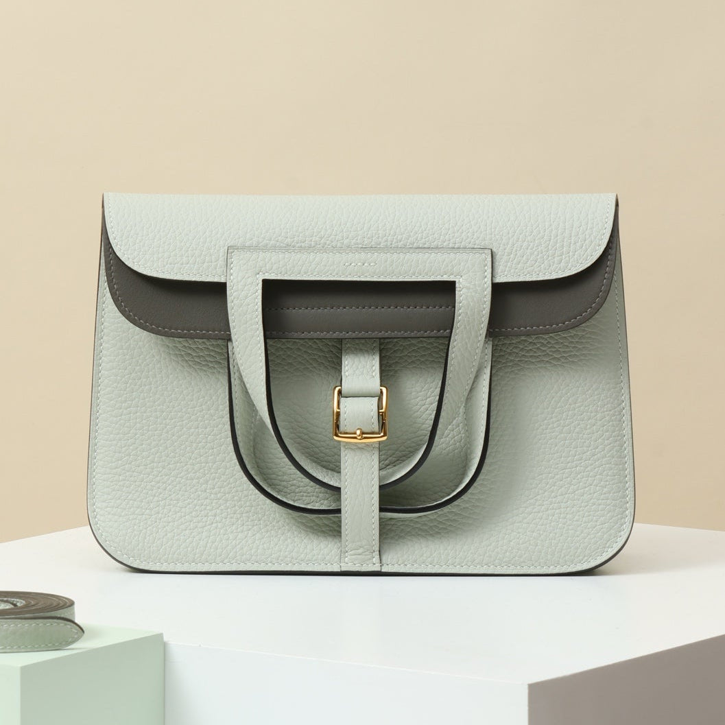 High-end Hermes 2026 Halzan 25 Bag Taurillon Clemence Leather 1