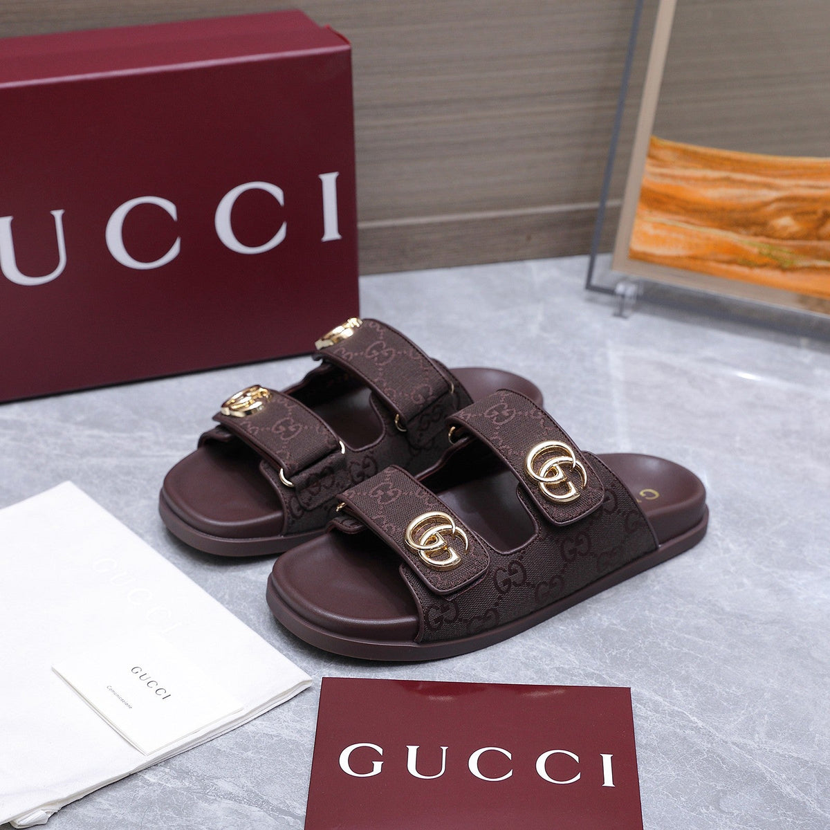 Gucci 2026  Colorway GG Monogram Canvas Slipper 758695