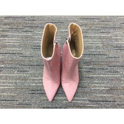 CL So Kate Booty Ankle Boots 85mm Croc-effect Leather Pink