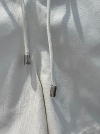 CD 25 Waistband-tie Short White Cotton