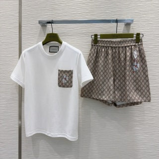 Gucci 2025 Set White Gray Polyester Fiber