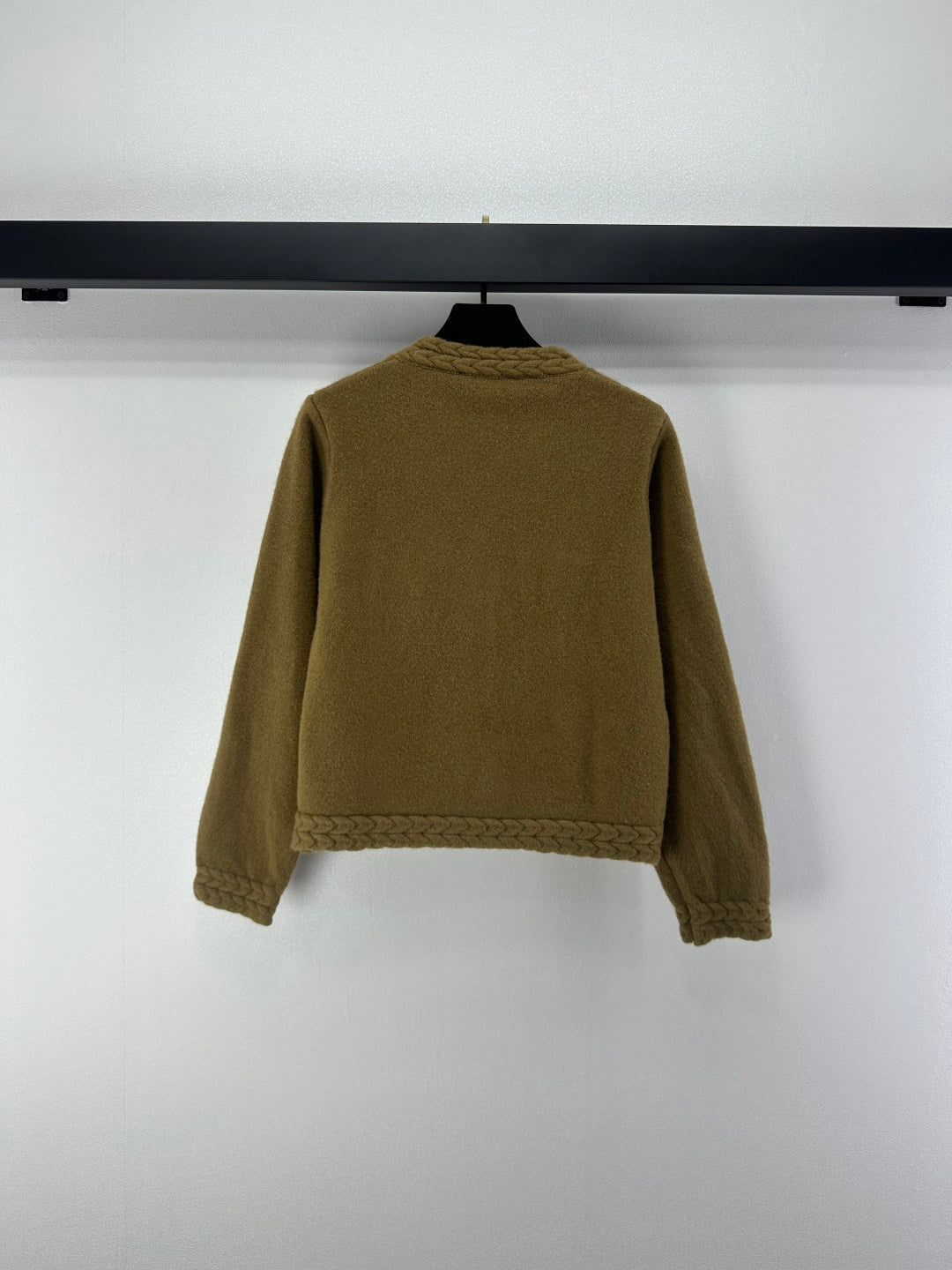 Chanel 2025 Cardigan Grey and Olive Brown Wool 329282