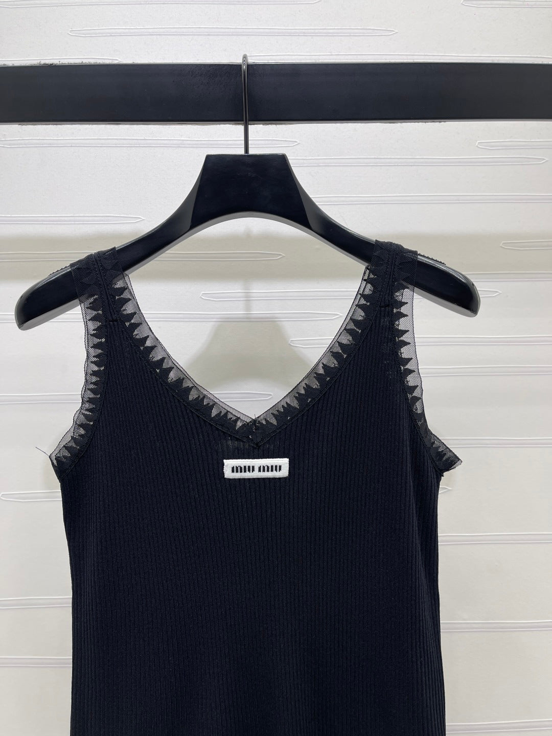 Miumiu 2026 Vest Black and Cream Polyester Viscose