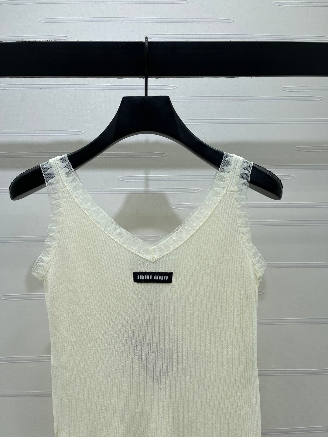 Miumiu 2026 Vest Black and Cream Polyester Viscose