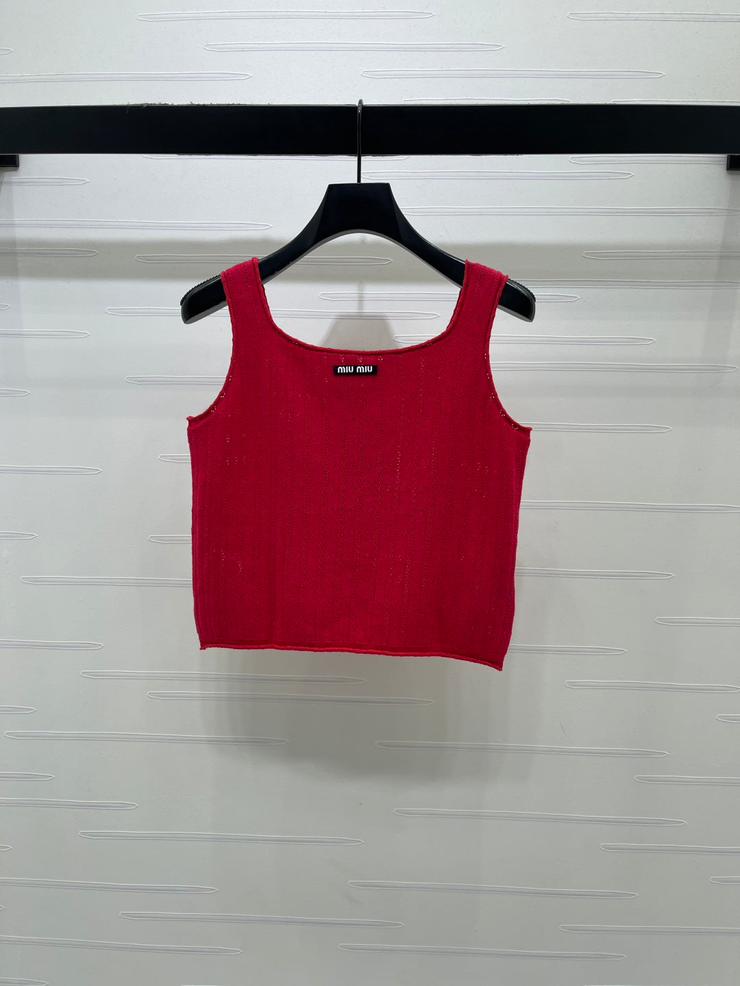 Miumiu 2026 Vest White Blue Red Wool