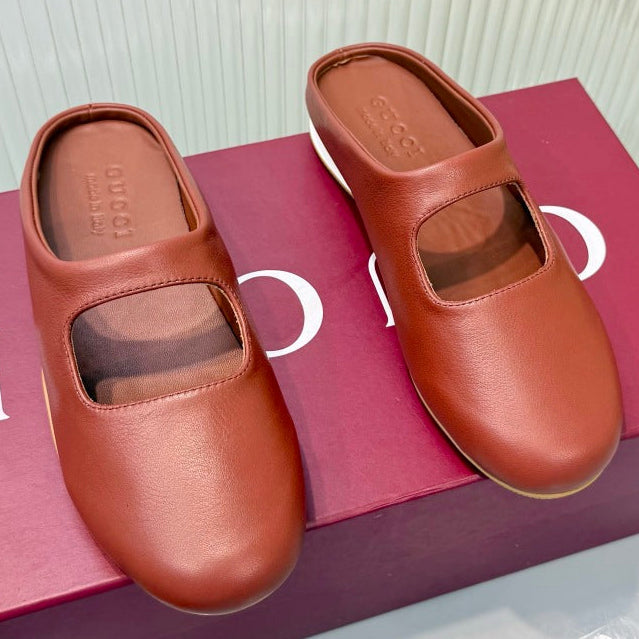 Gucci 2026 GG Monogram Slip-On Mules Canvas Leather 987750