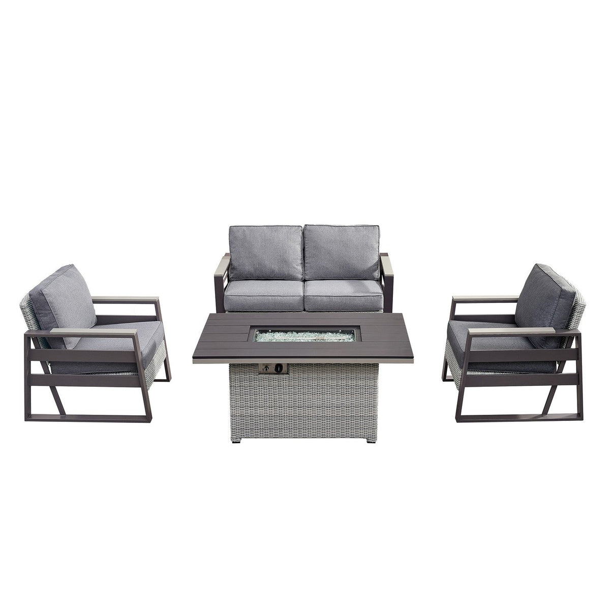 DekoLiving COP30901 Tricarico Outdoor Patio Set & Firepit