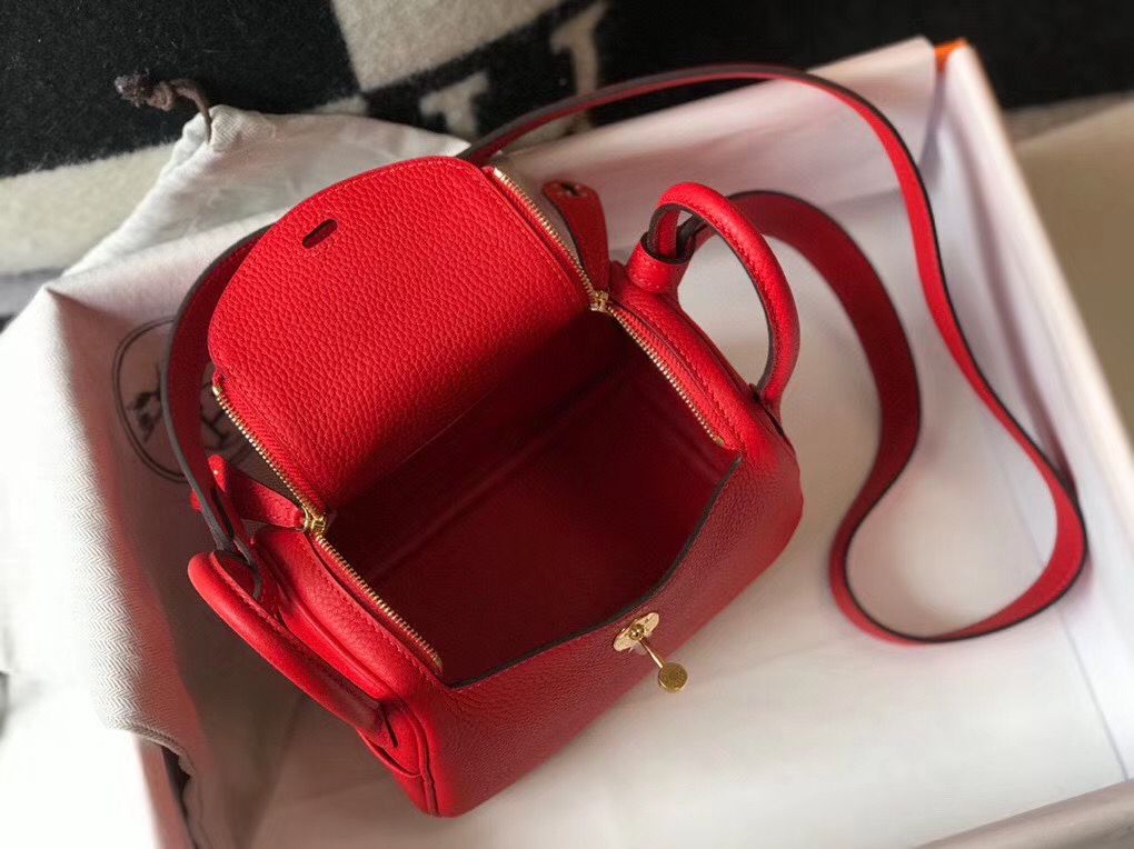 HM Mini Lindy 20cm Red Leather