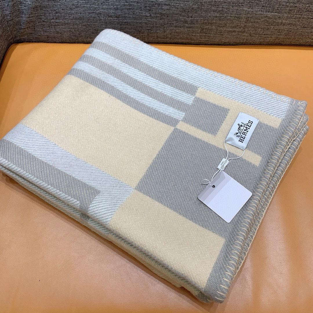HM Ithaque Blanket Grey Wool Cashmere