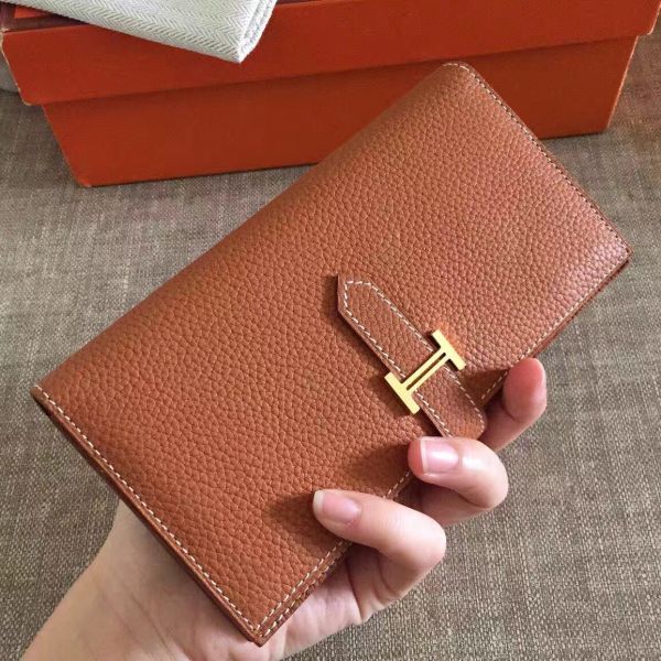 HM Brown Clemence Bearn 17,5 Gusset Wallet