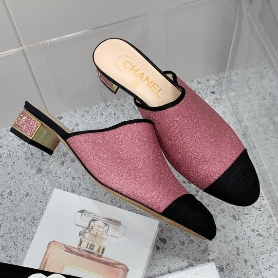 Chanel 2026 Mule 30mm Glitter Fabric 162125