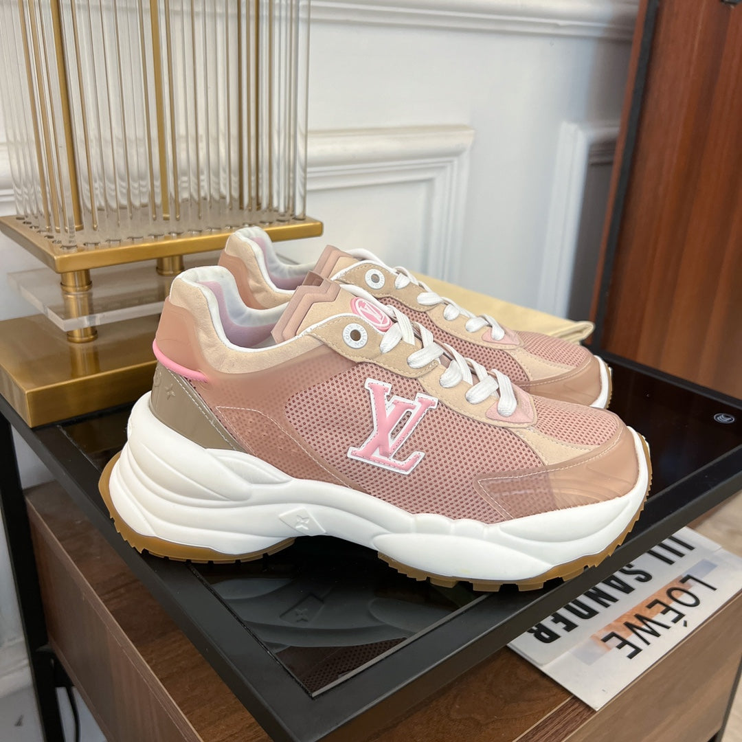 LV RUN 55 SNEAKER PINK BROWN