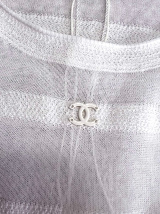 CC See-through Striped Short Sleeves T- shirt Cotton