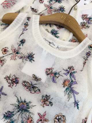 CD 25 Flower Vest Multicolor Silk Mohair