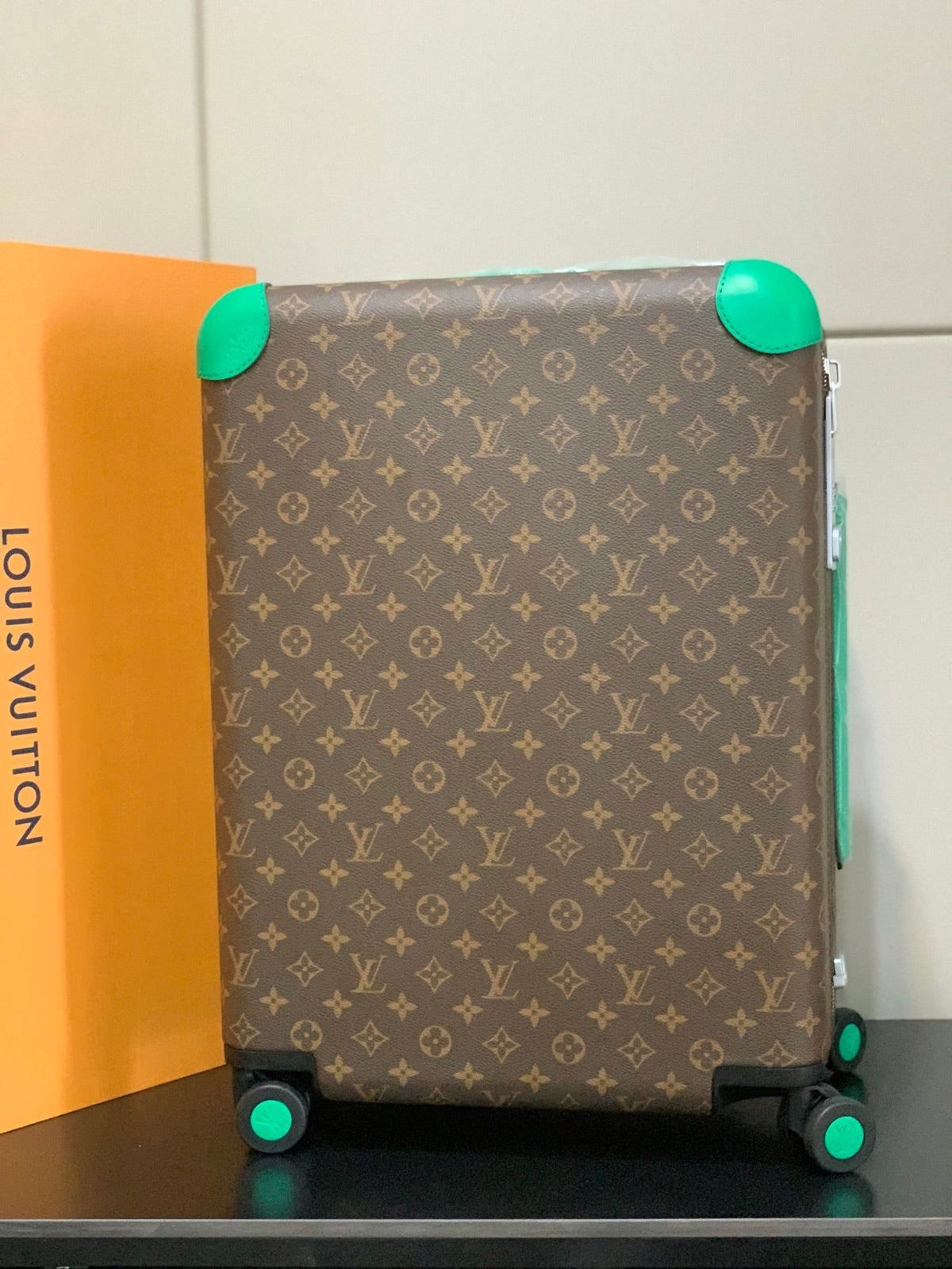 LV 2025 Horizon 55 Monogram Suitcase Brown Mix Colors Canvas Cowhide 273953