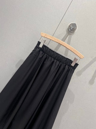 CD 25 Long Skirt Black Gray Polyester Rayon 214280