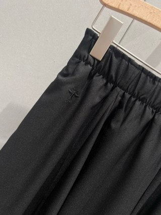 CD 25 Long Skirt Black Gray Polyester Rayon 214280