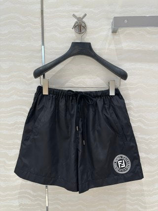 Fendi Hooded Jacket Set Black Silk Fabric