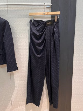 Loewe Draped Vest Suit Dark Blue Cotton