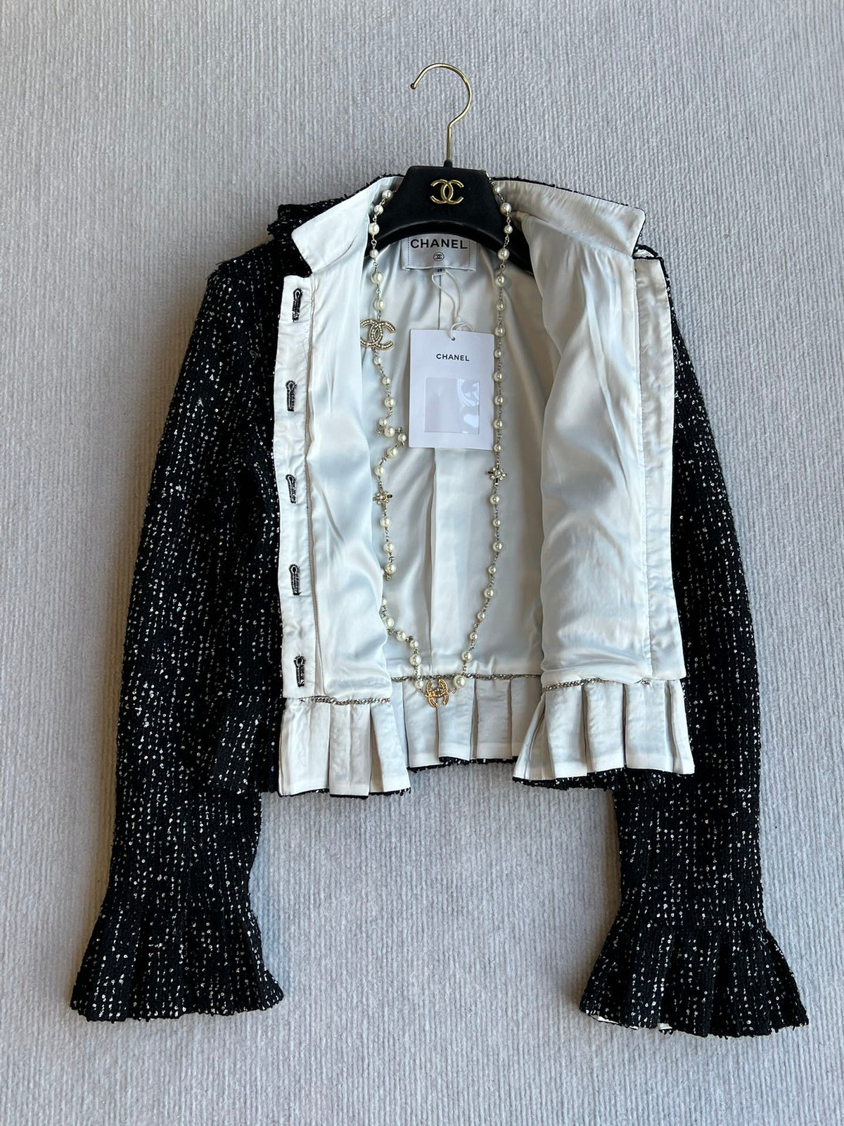 CC 25 Set Tweed Black Polyester Wool
