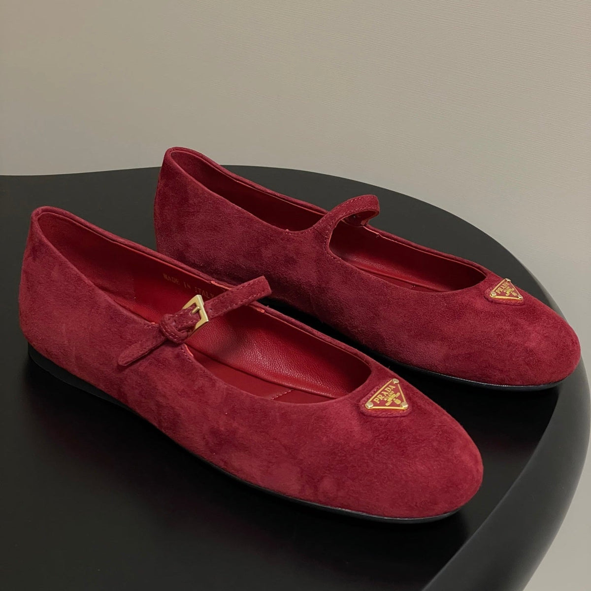 Prada 2026 Ballet Flat Suede Sheepskin Silk 715617