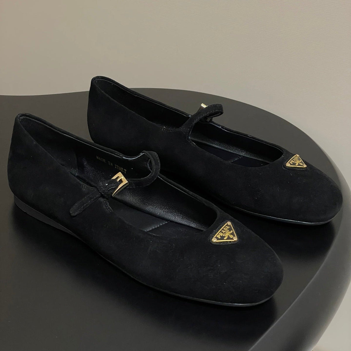 Prada 2026 Ballet Flat Suede Sheepskin Silk 715617