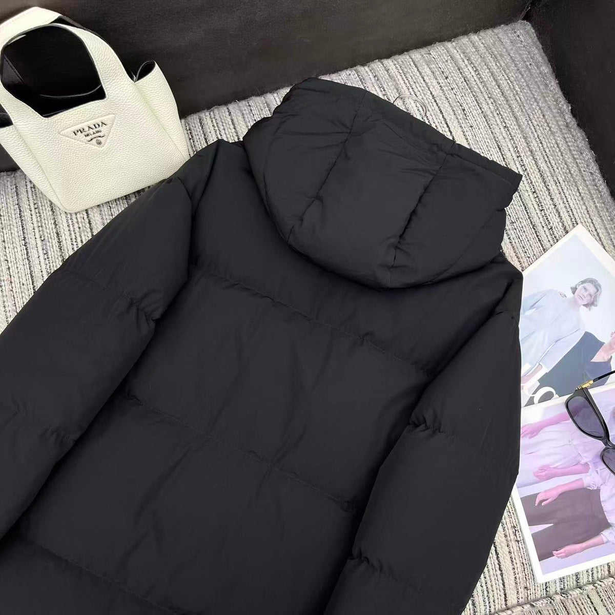 Prada 2025 Long Jacket Re-Nylon Down 322412
