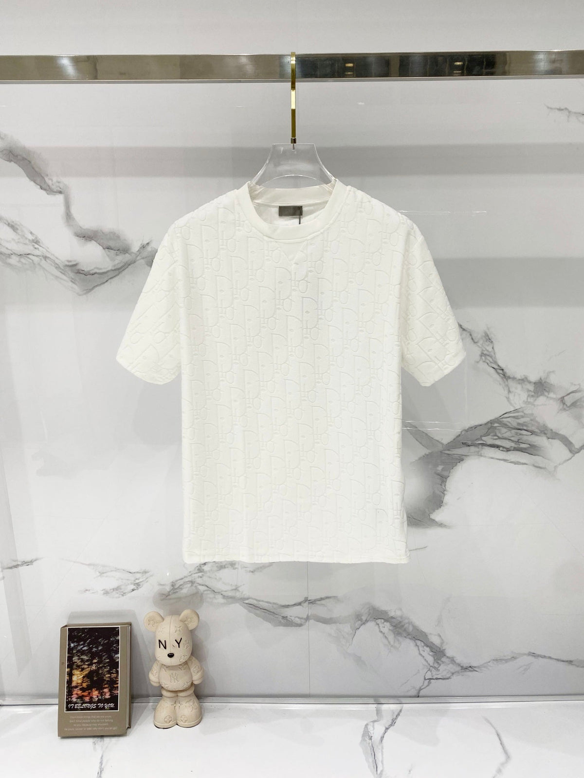 CD 26A Men Custom Terry Jacquard Crew Neck T-Shirt Fabric 290104
